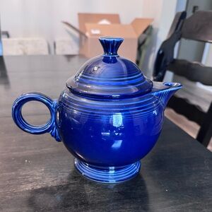 Blue Ceramic Teapot with Lid
